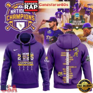 LSU Tigers 2025 NCAA Baseball National Champions All Over Print Hoodie T-Shirt