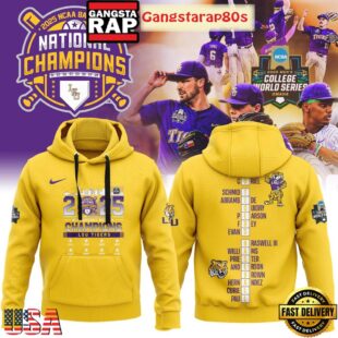 LSU Tigers 2025 NCAA Baseball National Champions All Over Print Hoodie T-Shirt
