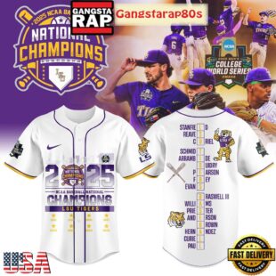 LSU Tigers 2025 NCAA Baseball National Champions Baseball Jersey Shirt