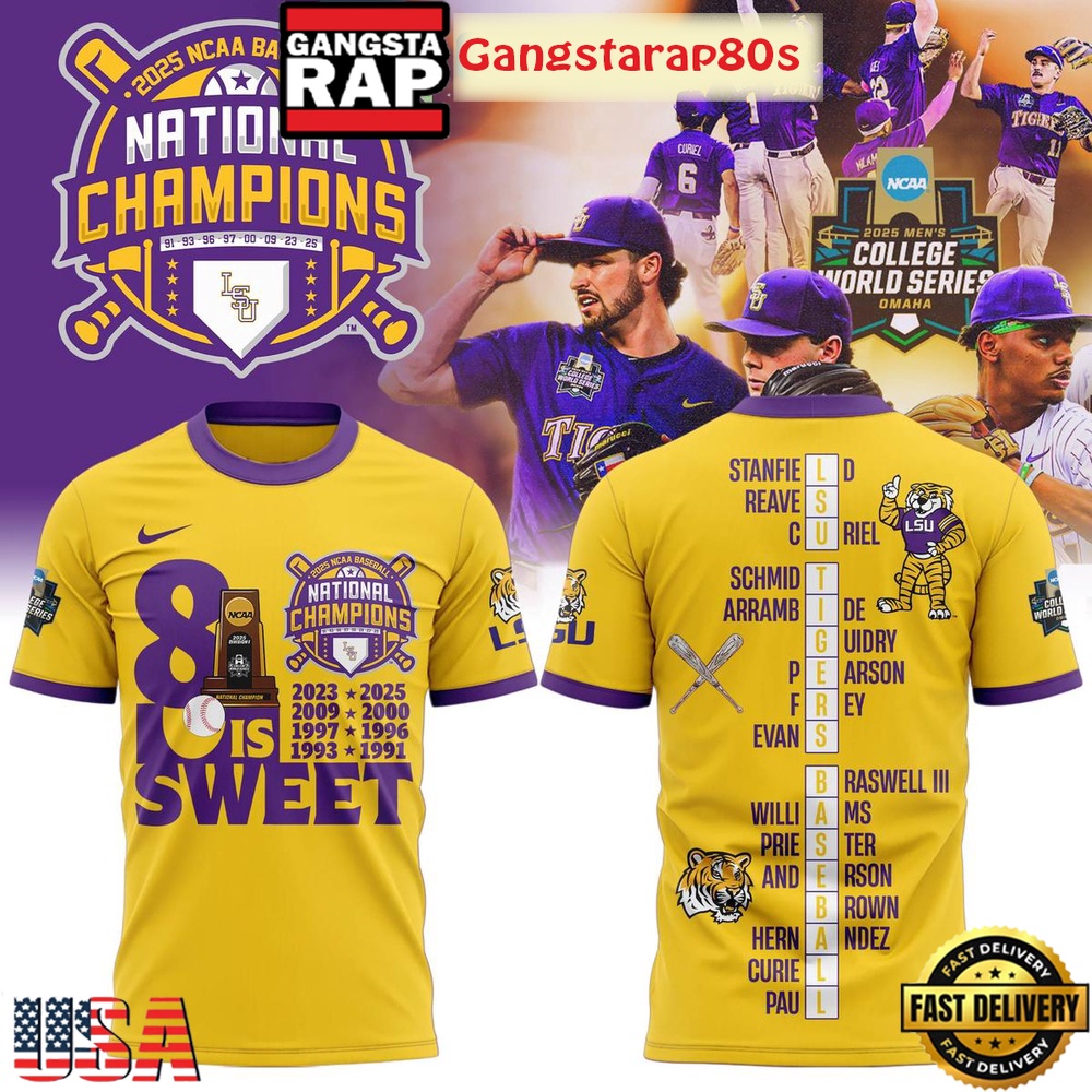 LSU Tigers 8x NCAA Baseball Champions All Over Print Hoodie T-Shirt LSU Tigers 8x NCAA Baseball Champions All Over Print Hoodie T-Shirt