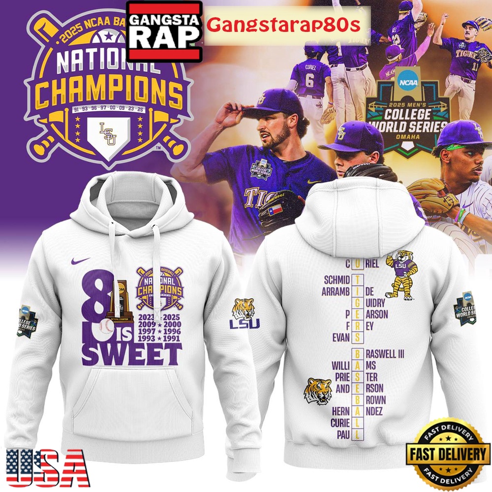 LSU Tigers 8x NCAA Baseball Champions All Over Print Hoodie T-Shirt LSU Tigers 8x NCAA Baseball Champions All Over Print Hoodie T-Shirt