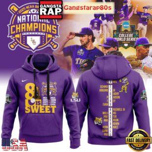 LSU Tigers 8x NCAA Baseball Champions All Over Print Hoodie T-Shirt