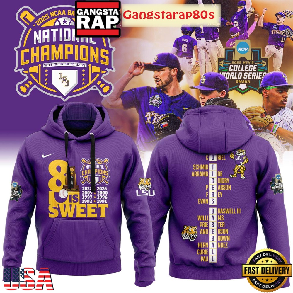 LSU Tigers 8x NCAA Baseball Champions All Over Print Hoodie T-Shirt LSU Tigers 8x NCAA Baseball Champions All Over Print Hoodie T-Shirt
