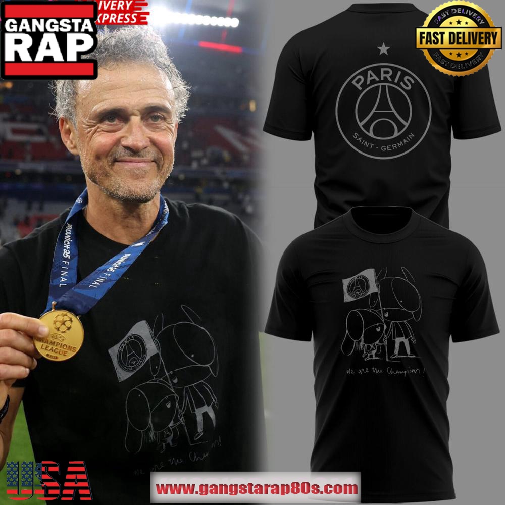 Luis Enrique Xana Paris Saint-Germain Champions 2025 Unisex T-Shirt Luis Enrique Xana Paris Saint-Germain Champions 2025 Unisex T-Shirt