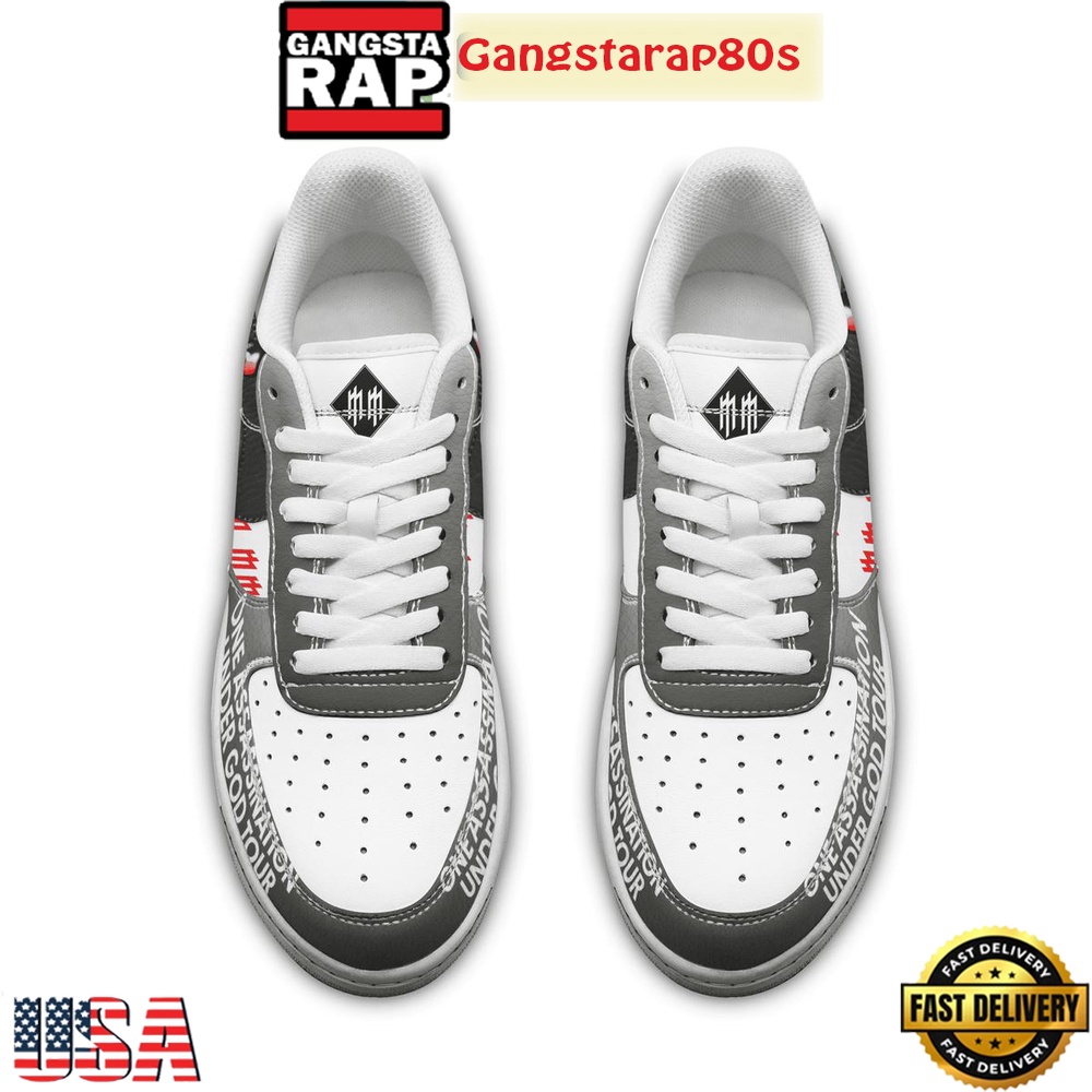 Marilyn Manson One Assassination Under God Tour Special Edition Air Force 1 Shoes Running Sneakers Marilyn Manson One Assassination Under God Tour Special Edition Air Force 1 Shoes Running Sneakers