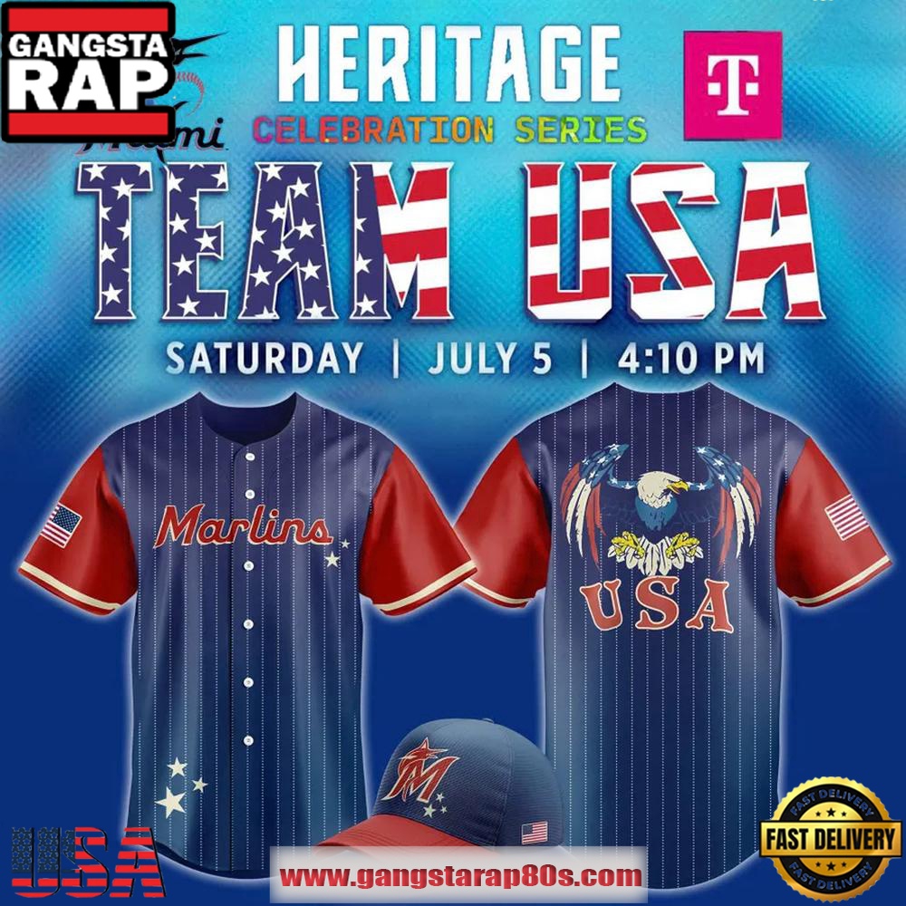 Miami Marlins Celebrate Team USA Night Limited Edition Baseball Jersey Shirt Miami Marlins Celebrate Team USA Night Limited Edition Baseball Jersey Shirt