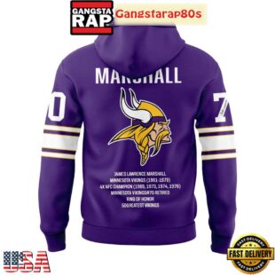 Minnesota Vikings Jim Marshall Memories All Over Print T-Shirt Hoodie
