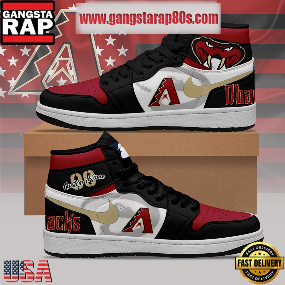 MLB Arizona Diamondbacks Unique Design Custom Name Air Jordan 1 Shoes Running Sneakers MLB Arizona Diamondbacks Unique Design Custom Name Air Jordan 1 Shoes Running Sneakers