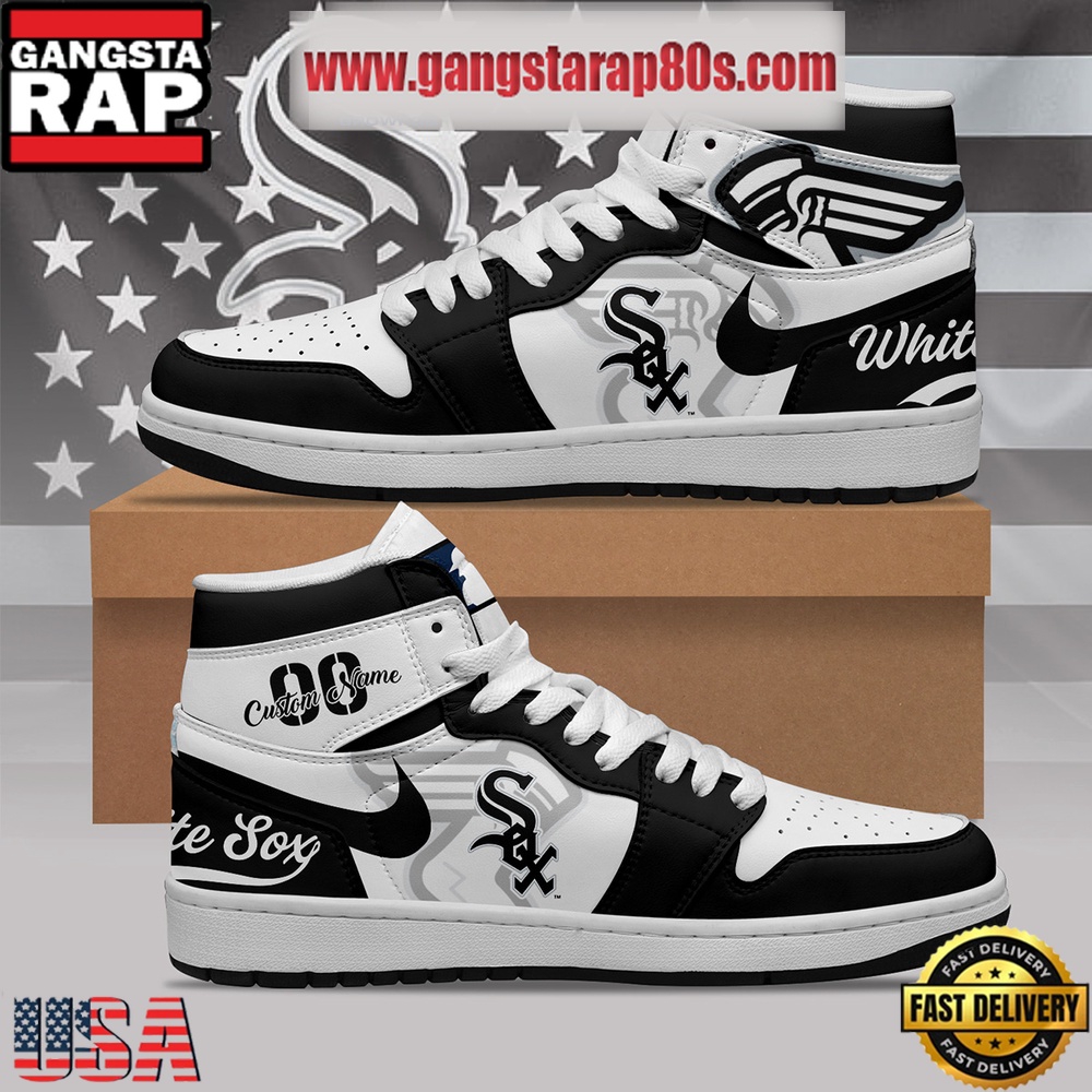 MLB Chicago White Sox Unique Design Custom Name Air Jordan 1 Shoes Running Sneakers MLB Chicago White Sox Unique Design Custom Name Air Jordan 1 Shoes Running Sneakers