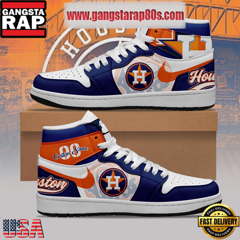 MLB Houston Astros Unique Design Custom Name Air Jordan 1 Shoes Running Sneakers MLB Houston Astros Unique Design Custom Name Air Jordan 1 Shoes Running Sneakers