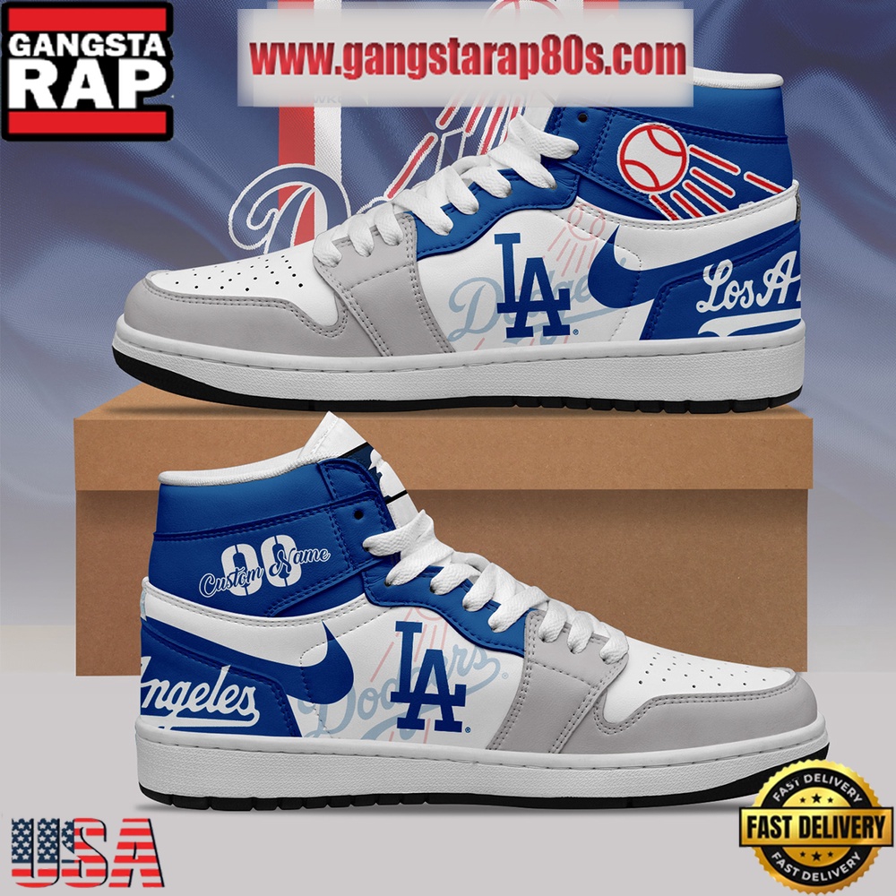 MLB Los Angeles Dodgers Unique Design Custom Name Air Jordan 1 Shoes Running Sneakers MLB Los Angeles Dodgers Unique Design Custom Name Air Jordan 1 Shoes Running Sneakers