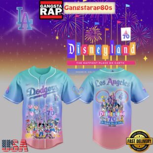 MLB Team Mix Disneyland 70th Anniversary Special Baseball Jersey Shirt