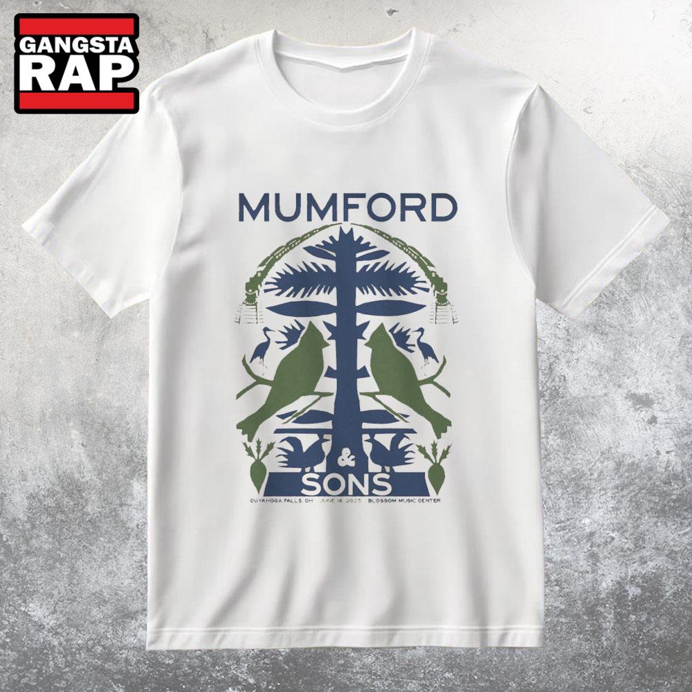 Mumford And Sons Jun 18 2025 Blossom Music Center In Cuyahoga Falls OH T Shirt Mumford And Sons Jun 18 2025 Blossom Music Center In Cuyahoga Falls OH T Shirt