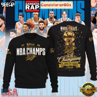 NBA Finals 2025 Champions Oklahoma City Thunder All Over Print Hoodie T-Shirt