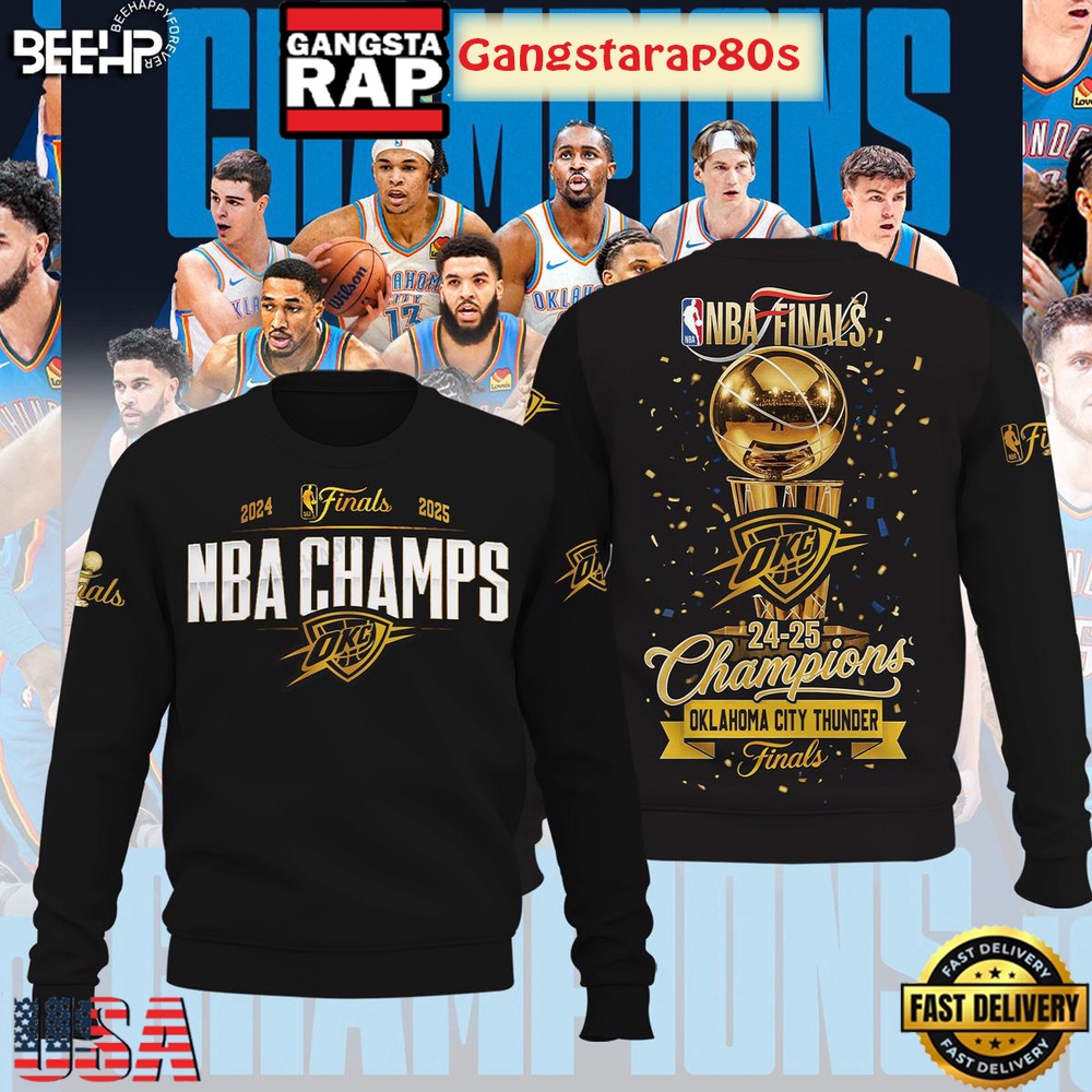 NBA Finals 2025 Champions Oklahoma City Thunder All Over Print Hoodie T-Shirt NBA Finals 2025 Champions Oklahoma City Thunder All Over Print Hoodie T-Shirt