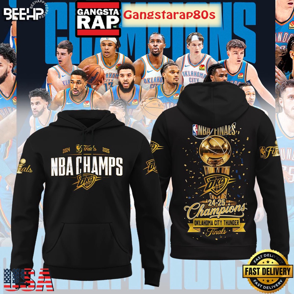 NBA Finals 2025 Champions Oklahoma City Thunder All Over Print Hoodie T-Shirt NBA Finals 2025 Champions Oklahoma City Thunder All Over Print Hoodie T-Shirt