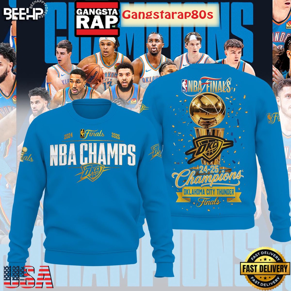 NBA Finals 2025 Champions Oklahoma City Thunder All Over Print Hoodie T-Shirt NBA Finals 2025 Champions Oklahoma City Thunder All Over Print Hoodie T-Shirt