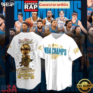 NBA Finals 2025 Champions Oklahoma City Thunder Baseball Jersey Shirt
