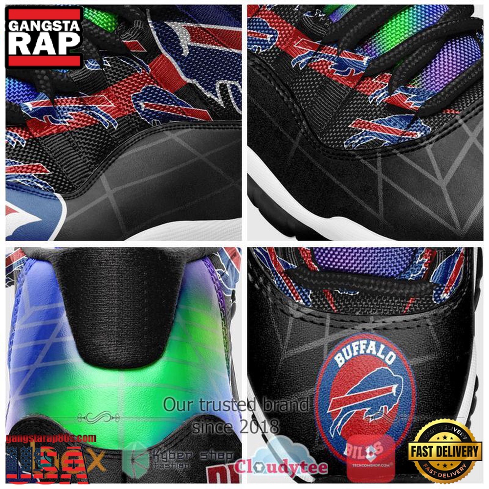 NFL Buffalo Bills Unique Design Air Jordan 11 Hologram Sneaker Shoes NFL Buffalo Bills Unique Design Air Jordan 11 Hologram Sneaker Shoes