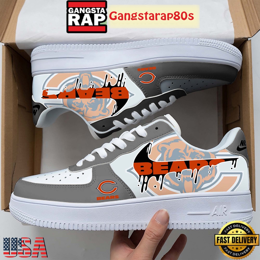 NFL Chicago Bears Team Logo Unique Air Force 1 Shoes Running Sneakers NFL Chicago Bears Team Logo Unique Air Force 1 Shoes Running Sneakers