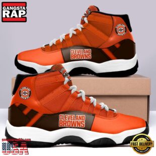 NFL Cleveland Browns Unique Design Air Jordan 11 Sneaker