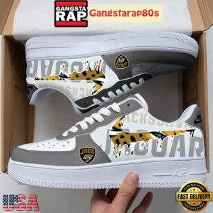 NFL Jacksonville Jaguars Team Logo Unique Air Force 1 Shoes Running Sneakers