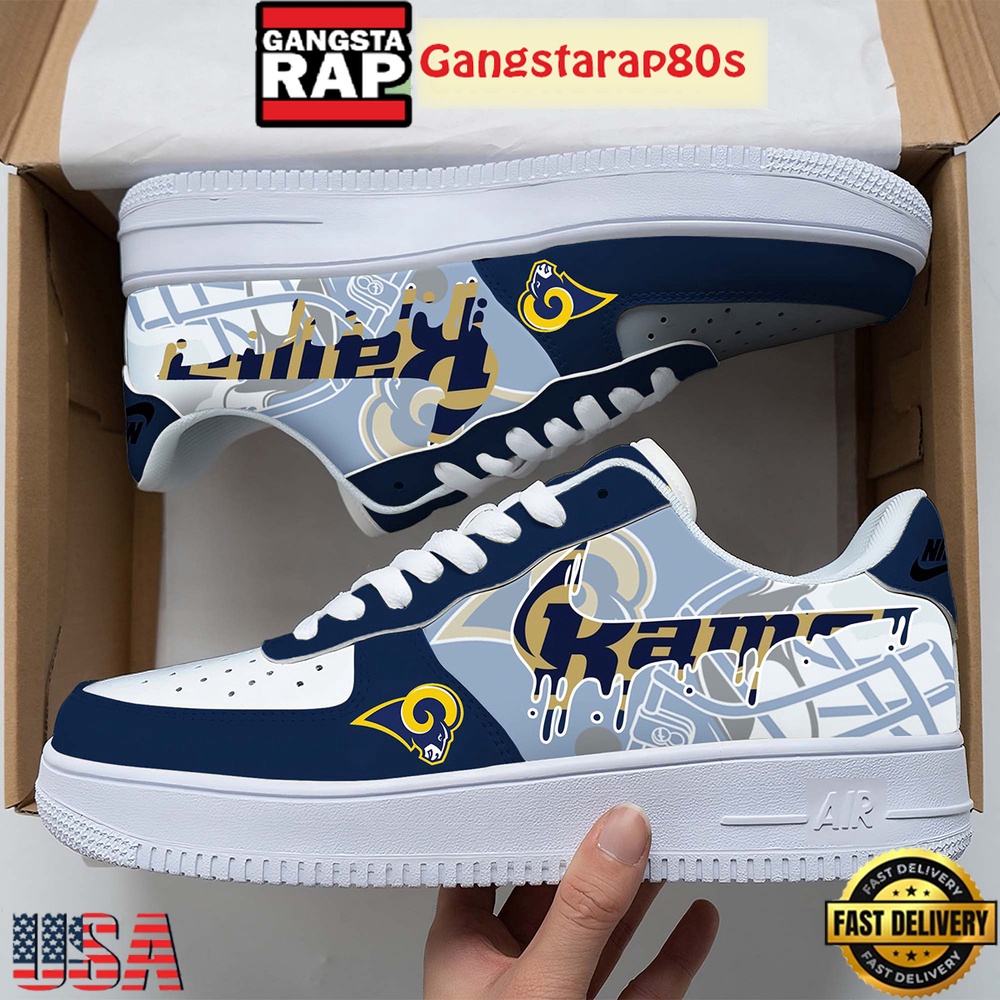 NFL Los Angeles Rams Team Logo Unique Air Force 1 Shoes Running Sneakers NFL Los Angeles Rams Team Logo Unique Air Force 1 Shoes Running Sneakers