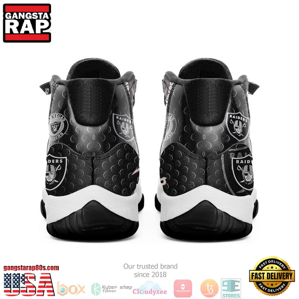 NFL Oakland Raiders Black Unique Design Air Jordan 11 Sneaker Shoes NFL Oakland Raiders Black Unique Design Air Jordan 11 Sneaker Shoes