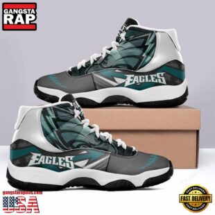 NFL Philadelphia Eagles Football Team Unique Design Air Jordan 11 Shoes