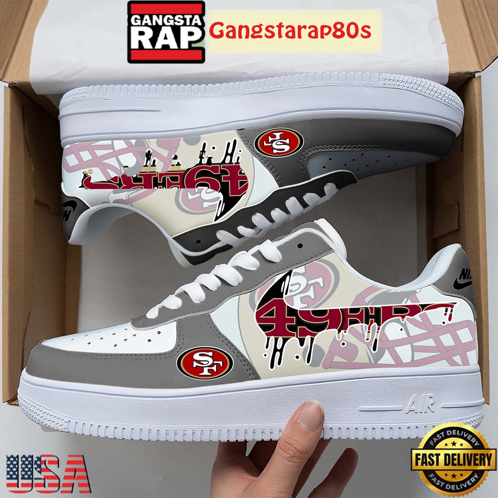 NFL San Francisco 49ers Team Logo Unique Air Force 1 Shoes Running Sneakers NFL San Francisco 49ers Team Logo Unique Air Force 1 Shoes Running Sneakers