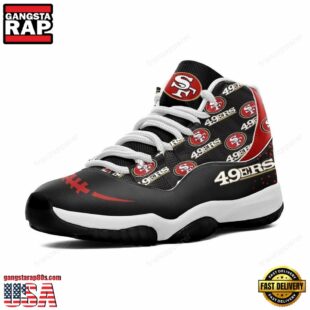 NFL San Francisco 49Ers Team Unique Design Air Jordan 11 Shoes