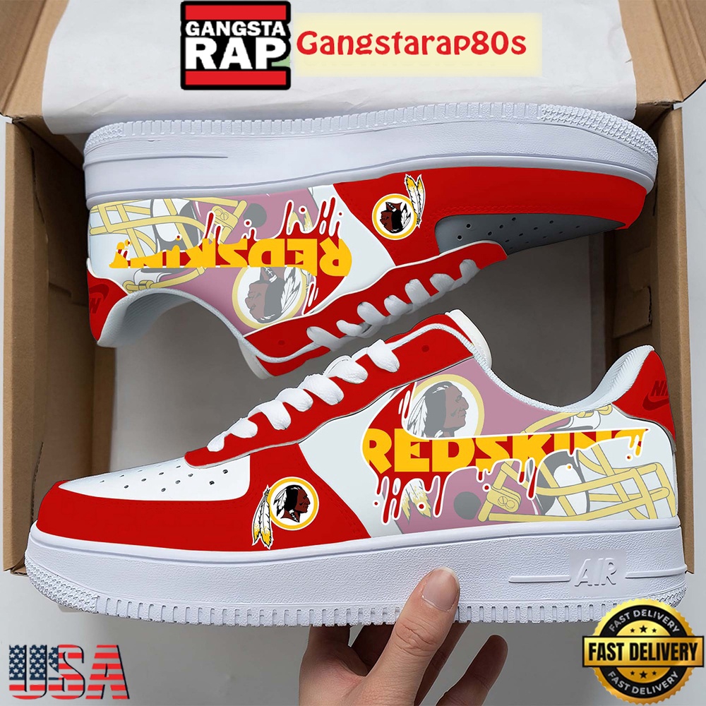 NFL Washington Commanders Team Logo Unique Air Force 1 Shoes Running Sneakers NFL Washington Commanders Team Logo Unique Air Force 1 Shoes Running Sneakers