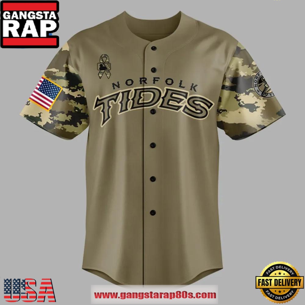 Norfolk Tides Military Appreciation Night 2025 Limited Edition Custom Baseball Jersey Shirt Norfolk Tides Military Appreciation Night 2025 Limited Edition Custom Baseball Jersey Shirt