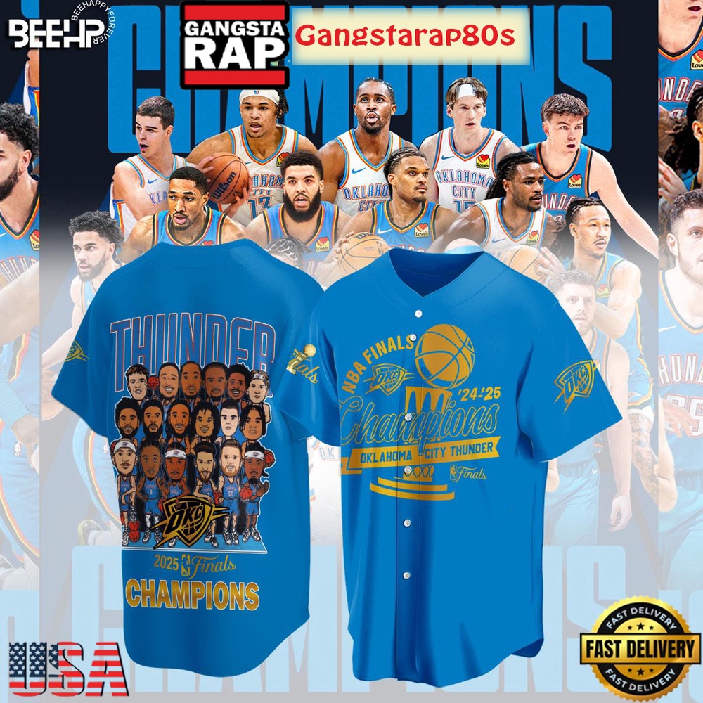Oklahoma City Thunder NBA Finals Best Team Baseball Jersey Shirt Oklahoma City Thunder NBA Finals Best Team Baseball Jersey Shirt