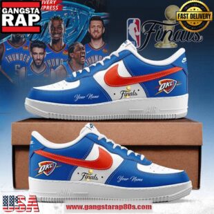 Oklahoma City Thunder NBA Finals Custom Air Force 1 Sneakers Shoes