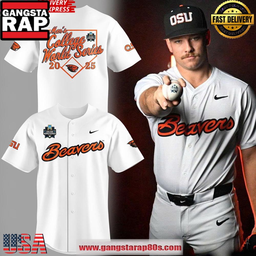 Oregon State Beavers Men’s College World Series 2025 Baseball Jersey Shirt Oregon State Beavers Men’s College World Series 2025 Baseball Jersey Shirt