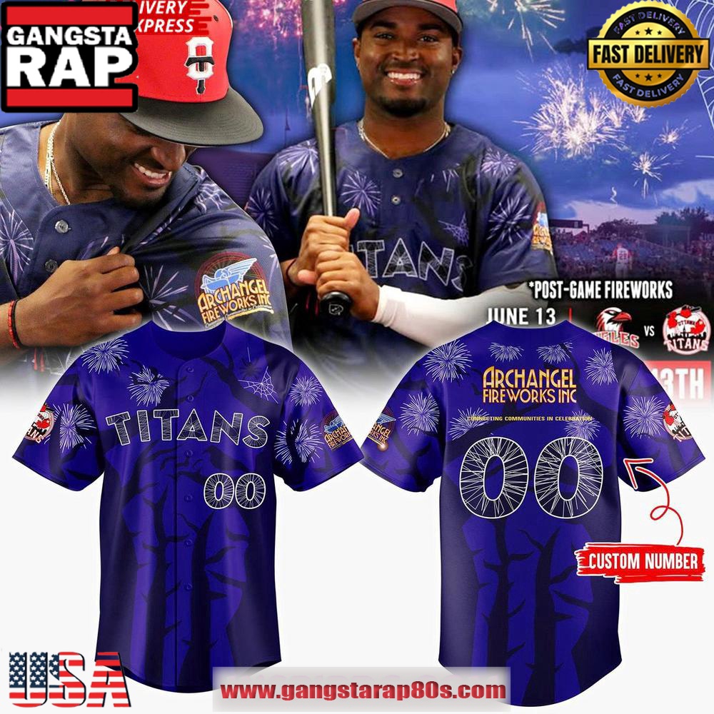 Ottawa Titans Archangel Fireworks Inc Special Custom Number Baseball Jersey Shirt Ottawa Titans Archangel Fireworks Inc Special Custom Number Baseball Jersey Shirt