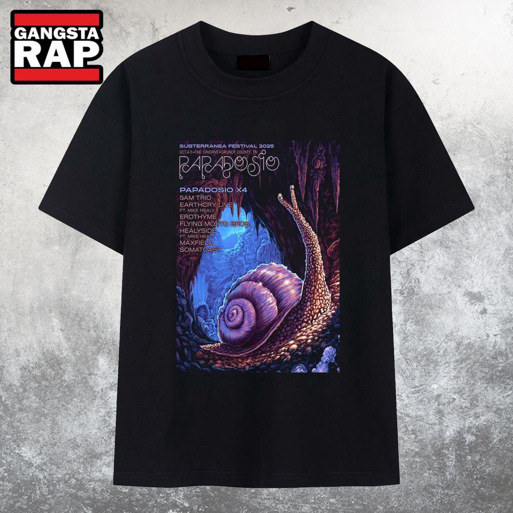 Papadosio Concert Poster Subterranea Festival 2025 In Grundy County TN On October 4-5 At The Caverns T Shirt Papadosio Concert Poster Subterranea Festival 2025 In Grundy County TN On October 4-5 At The Caverns T Shirt
