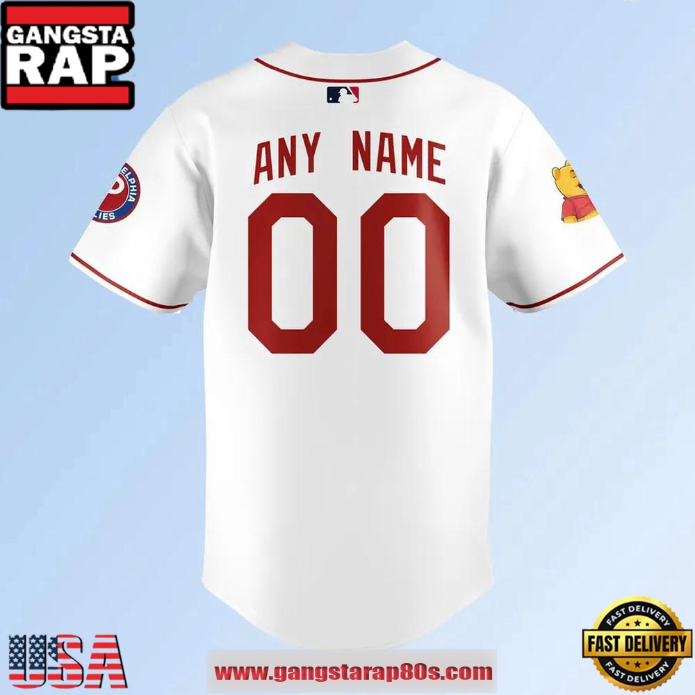 Philadelphia Phillies x Pooh Bear Limited Edition Custom Baseball Jersey Shirt Philadelphia Phillies x Pooh Bear Limited Edition Custom Baseball Jersey Shirt