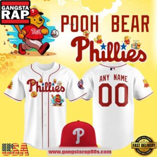 Philadelphia Phillies x Pooh Bear Limited Edition Custom Baseball Jersey Shirt