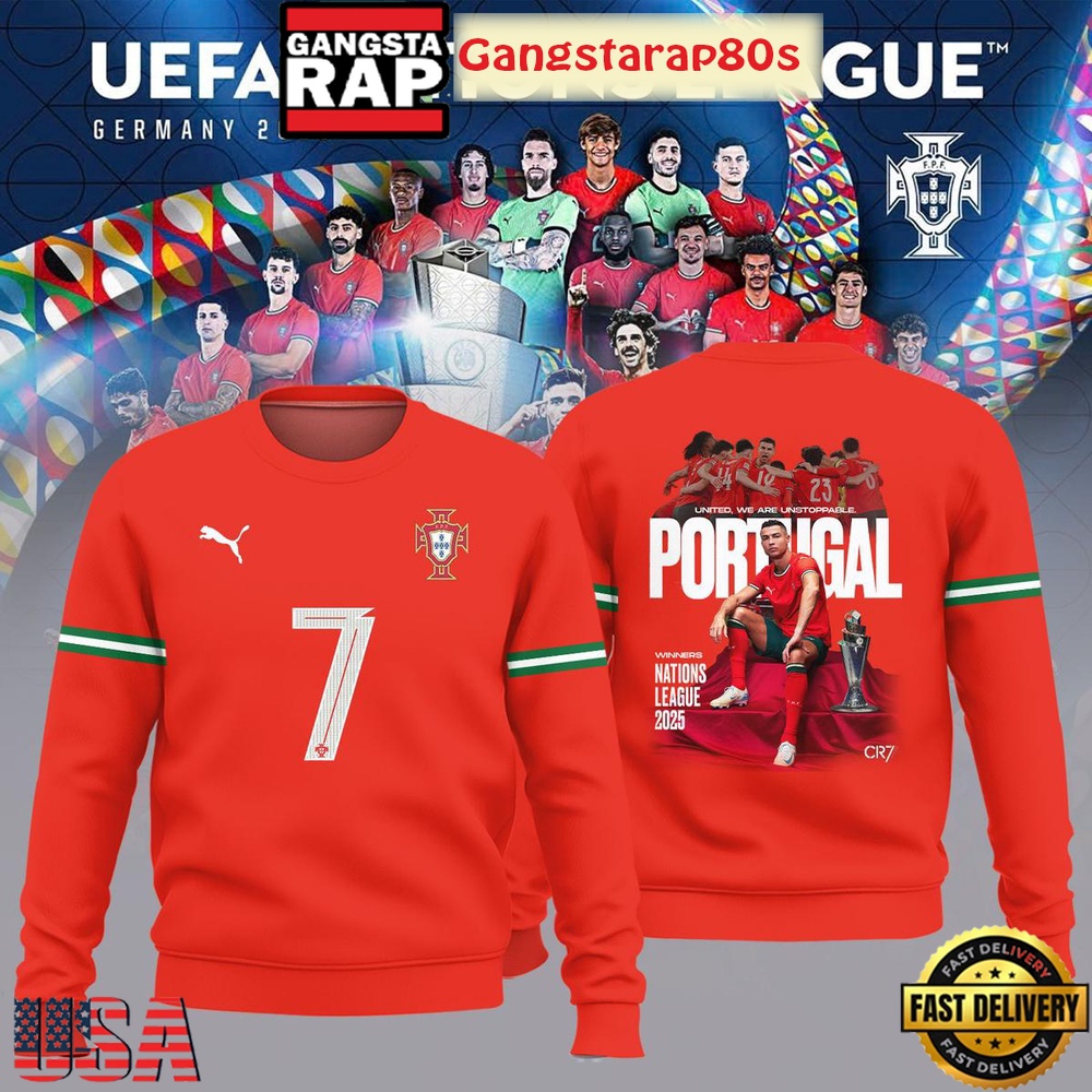 Portugal Champions UEFA Nations League 2025 All Over Print T-Shirt Hoodie Portugal Champions UEFA Nations League 2025 All Over Print T-Shirt Hoodie
