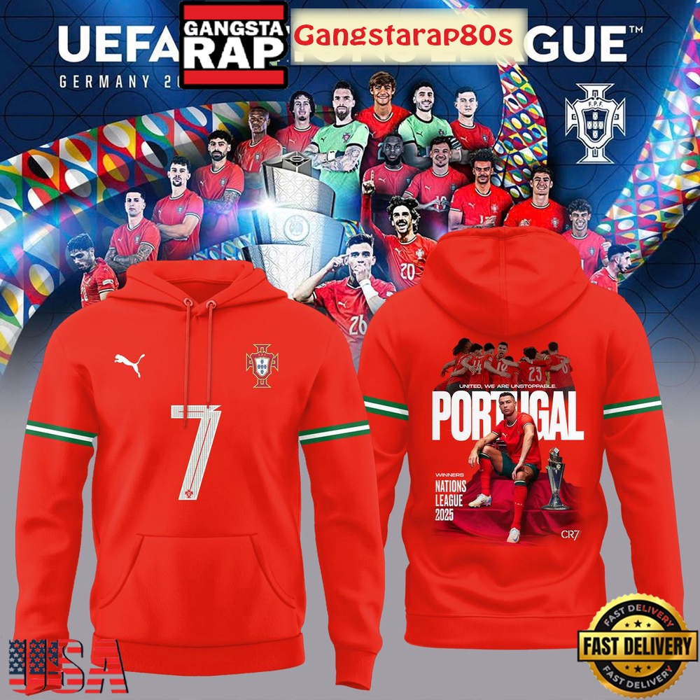 Portugal Champions UEFA Nations League 2025 All Over Print T-Shirt Hoodie Portugal Champions UEFA Nations League 2025 All Over Print T-Shirt Hoodie