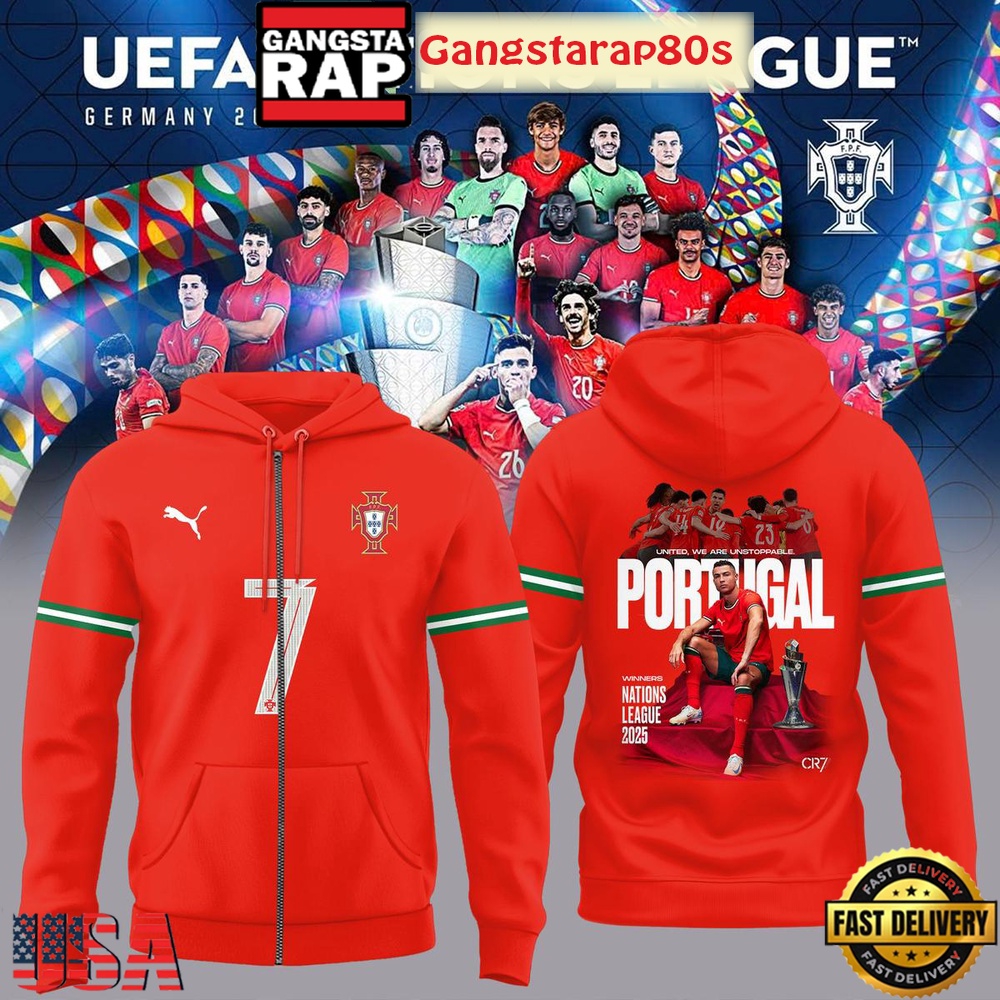 Portugal Champions UEFA Nations League 2025 All Over Print T-Shirt Hoodie Portugal Champions UEFA Nations League 2025 All Over Print T-Shirt Hoodie
