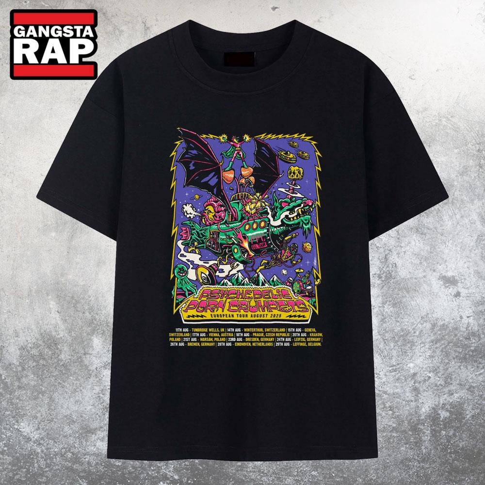 Psychedelic Porn Crumpets EU Tour 2025 T Shirt Psychedelic Porn Crumpets EU Tour 2025 T Shirt