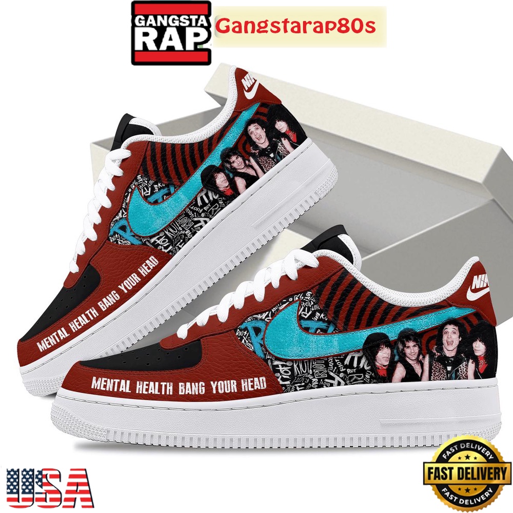 Quiet Riot Mental Health Bang Your Head Special Edition Air Force 1 Shoes Running Sneakers Quiet Riot Mental Health Bang Your Head Special Edition Air Force 1 Shoes Running Sneakers