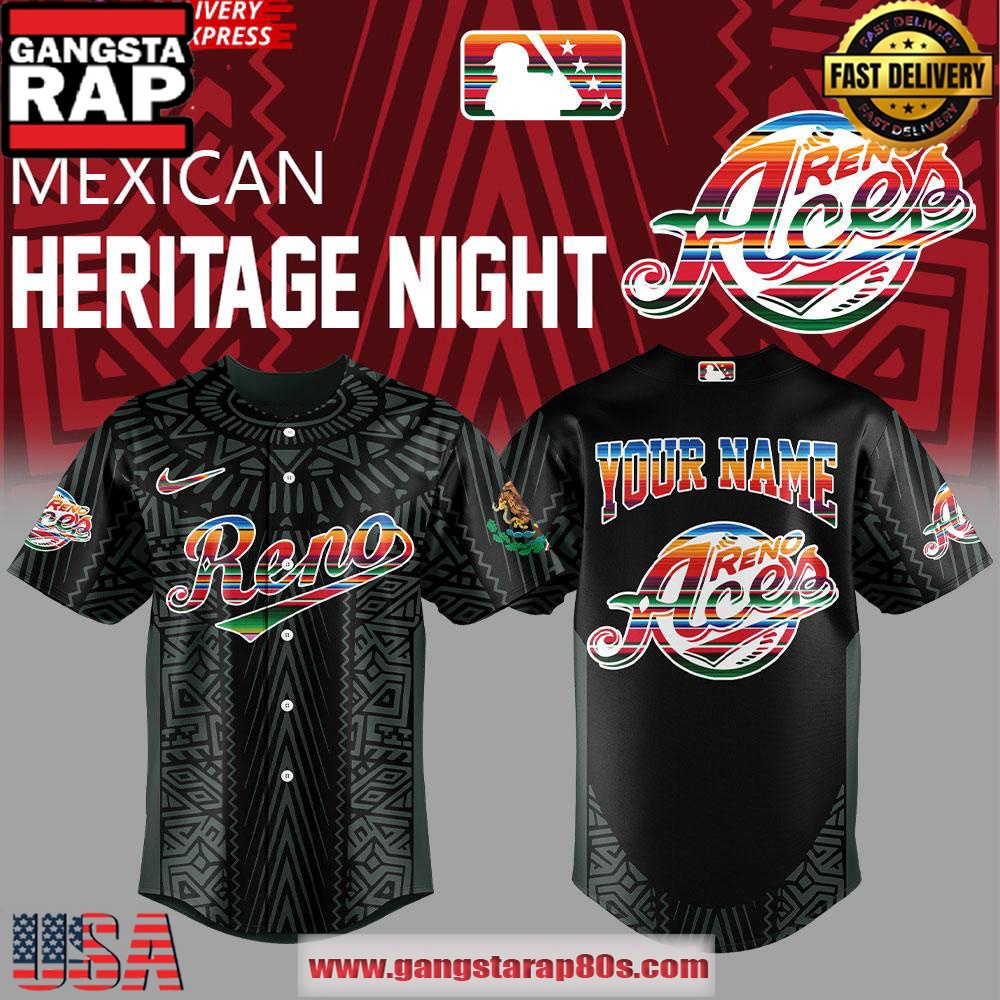 Reno Aces Mexican Heritage Night 2025 Custom Name Baseball Jersey Shirt Reno Aces Mexican Heritage Night 2025 Custom Name Baseball Jersey Shirt