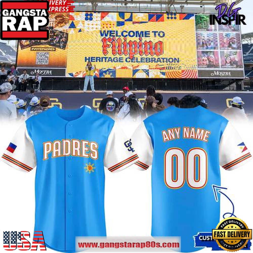 San Diego Padres Filipino Heritage Celebration Custom Baseball Jersey Shirt San Diego Padres Filipino Heritage Celebration Custom Baseball Jersey Shirt