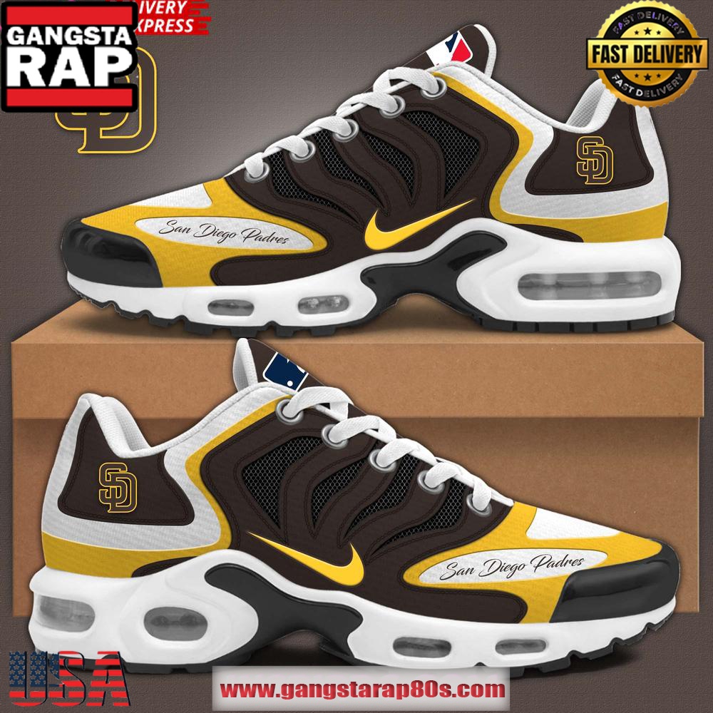 San Diego Padres MLB 2025 Performance Air Max Plus Running Sneakers San Diego Padres MLB 2025 Performance Air Max Plus Running Sneakers