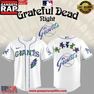 San Francisco Giants x Grateful Dead Dancing Bears Night Baseball Jersey Shirt