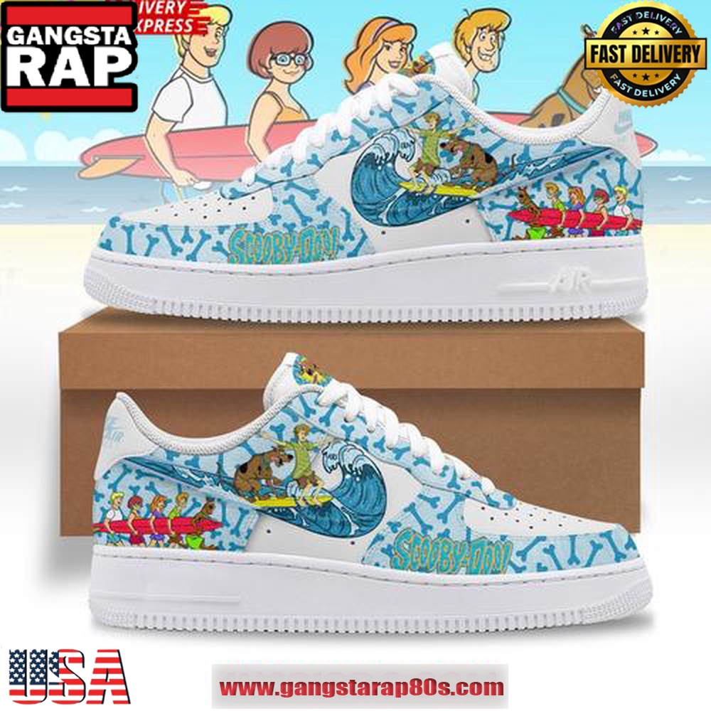 Scooby-Doo Surface Up Limited Edition Air Force 1 Sneakers Shoes Scooby-Doo Surface Up Limited Edition Air Force 1 Sneakers Shoes